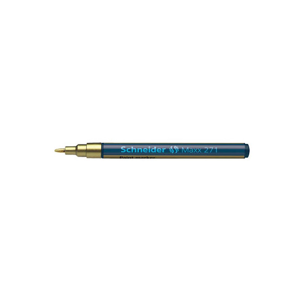 10 Stück Schneider Lackmarker Maxx 271, SN127153, Stift, gold, 1-2mm Rundspitze 4004675009548 Schneider