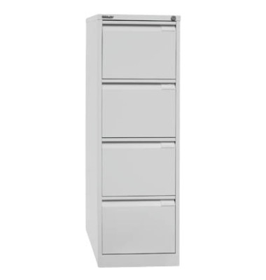 Hängeregistraturschrank 41,3 x 62,2 x 132,1 cm 4 Schubfächer lichtgrau