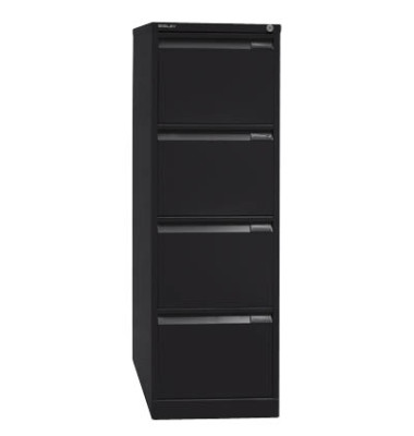 Hängeregistraturschrank 41,3 x 62,2 x 132,1 cm 4 Schubfächer schwarz