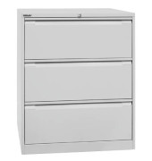H&auml;ngeregistraturschrank DF3645 Office, lichtgrau, 3 Schubladen, 2-bahnig