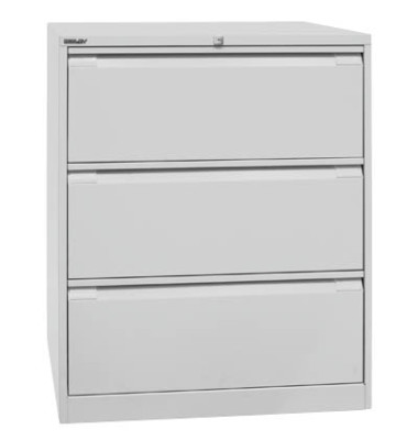 H&auml;ngeregistraturschrank DF3645 Office, lichtgrau, 3 Schubladen, 2-bahnig