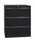 H&auml;ngeregistraturschrank DF3633 Office, schwarz, 3 Schubladen, 2-bahnig