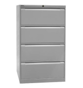 H&auml;ngeregistraturschrank DF4645 Office, lichtgrau, 4 Schubladen, 2-bahnig