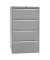 H&auml;ngeregistraturschrank DF4645 Office, lichtgrau, 4 Schubladen, 2-bahnig