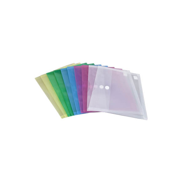4250037421200 - Dokumententasche 40105-94 A4 transparent blau grün rot gelb und farblos Polypropylen (PP) Klettverschluss 4250037421200 Fold 10 Stück