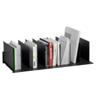 Buchstütze EO4932 schwarz 858 x 323 x 233 mm für 9 Fächer