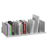 Buchstütze EO4932 lichtgrau 858 x 323 x 233 mm für 9 Fächer