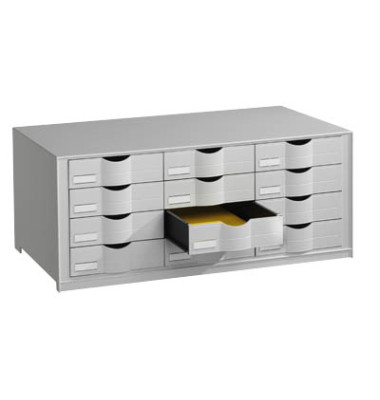 Ordnungsmodul EO9H4442.02 lichtgrau/lichtgrau 12 Schubladen geschlossen