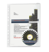 Dokumententasche 40109-04, A4, transparent farblos, Polypropylen (PP), Klettverschluss