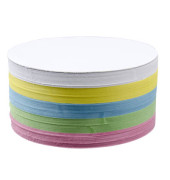 Moderationskarten 100110259588913, &Oslash; 11x20cm, oval, 120g, farbig sortiert 