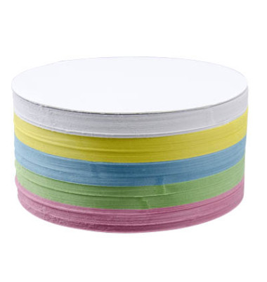 Moderationskarten 100110259588913, &Oslash; 11x20cm, oval, 120g, farbig sortiert 