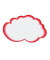 Moderationskarten Wolken rot/weiß 41x26cm