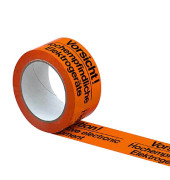Signalpackband 100053, Vorsicht! Hochempfindliche Elektrogeräte, 50mm x 66m, orange/schwarz
