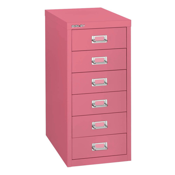 5020073826647 - Schubladenschrank MultiDrawer? 29er Serie L296101 Stahl 6 Schubladen (Vollauszug) A4 278 x 59 x 38 cm pink 5020073826647 B