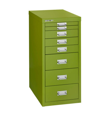 Schubladenschrank MultiDrawer™ 29er Serie L298104, Stahl, 8 Schubladen (Vollauszug), A4, 38 x 59 x 27,8 cm, grün