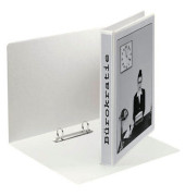 Präsentationsringbuch 49739, A4 2 Ringe 40mm Ring-Ø Kunststoff, 2 Außentaschen, weiß