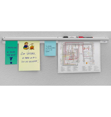 Klemmleiste Infoboard 100cm silber  Aluminium