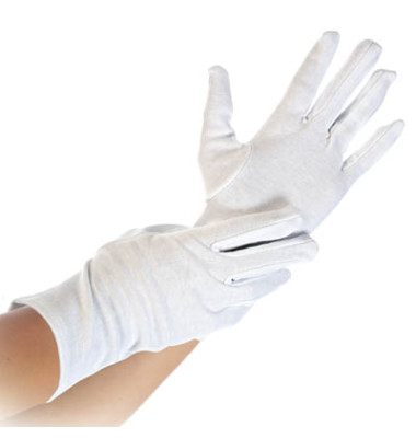 Handschuhe weiß Baumwolle Größe L
