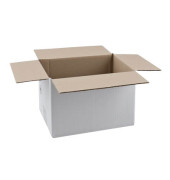 Faltkarton 598292 weiß, bis DIN A5+, innen 260x170x170mm, Wellpappe 1-wellig