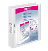 Präsentationsringbuch VELODUR® 4147196, A4 2 Ringe 30mm Ring-Ø Pappe/PP-Folie, 2 Außentaschen, weiß