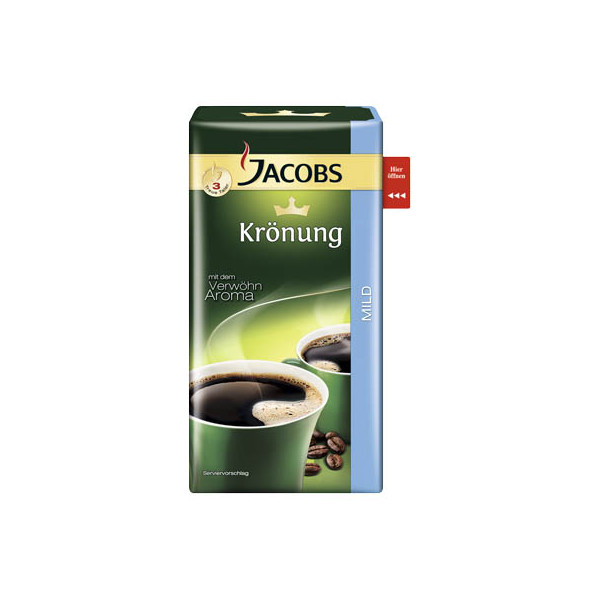 Jacobs Kaffee gemahlen Krönung MILD 7040340, 500g, mild im Vakuumbeutel 4000508002830 Jacobs