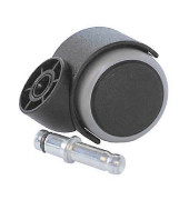 Bürostuhl-Ersatzrollen 9991S, Stiftlänge 17mm, StiftØ 11mm, für Hartboden, schwarz