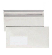 Briefumschläge Din Lang mit Fenster selbstklebend 75g grau Recycling