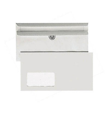Briefumschläge Kompakt mit Fenster selbstklebend 75g grau Recycling