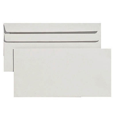 Briefumschlag Posthorn 01220481, Din Lang, ohne Fenster, selbstklebend, 75g, grau
