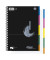 Collegeblock 608555000 Competence, Muster, kariert / kariert Rand beidseitig, A4, 70g, schwarz, 100 Blatt