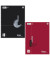 Collegeblock 608558000 Competence, Muster, Lineatur 27 + Lineatur 28 / liniert+kariert mit Rand innen/außen, A4, 70g, rot, 80 Bl