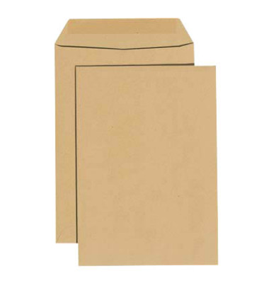 Versandtaschen 30045001, C5, ohne Fenster, nassklebend, 70g, braun