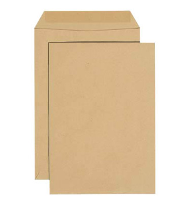 Versandtaschen 30002230, C4, ohne Fenster, nassklebend, 90g, braun