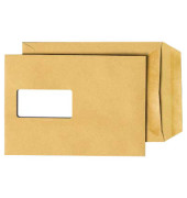 Versandtaschen 30007260, C5, mit Fenster, selbstklebend, 90g, braun