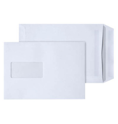 Versandtaschen 2140PR, C5, mit Fenster, selbstklebend, 90g, weiß