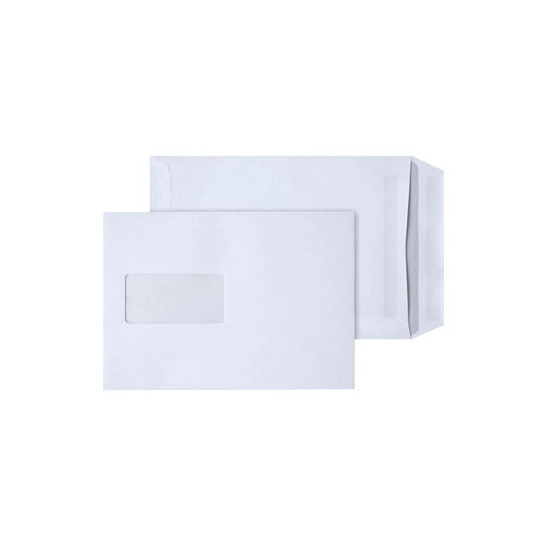 4255704301434 - Versandtaschen 2140PR C5 mit Fenster ohne Falte-Falte selbstklebend 90g weiß 4255704301434 250 Stück 4255704301434 - Versandtaschen 2140PR C5 mit Fenster ohne Falte-Falte selbstklebend 90g weiß 4255704301434 250 Stück