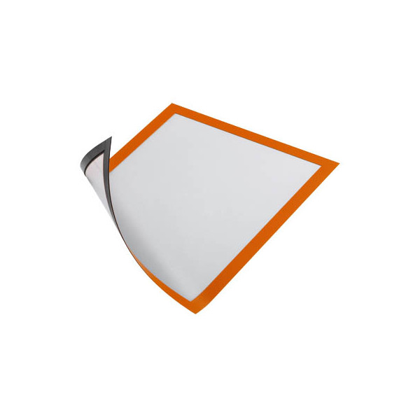 4005546405698 - DURABLE DURAFRAME® MAGNETIC A4 Info-Rahmen Informationsrahmen für Dokumente und Aushänge auf metallischen Oberflächen 1 Beutel = 5 Stück orange
