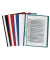 Schnellhefter 014-0464-002, A4, 10x schwarz/rot/dunkelblau/weiß und grün, Kunststoff, Vorderdeckel transparent