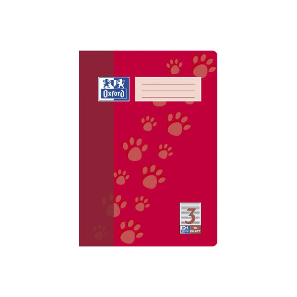 4006144936805 - Schulheft 100050402 Lineatur 3   Schreiblern-Lineatur A4  90g rot 16 Blatt   32 Seiten 4006144936805 Oxford