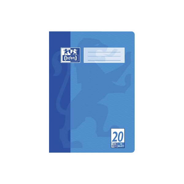 4006144920507 - Schulheft 100050306 Lineatur 20   blanko A4  90g blau 16 Blatt   32 Seiten 4006144920507 Oxford