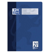 Schulheft 100050307, Lineatur 21 / liniert / keine, A4, 90g, blau, 16 Blatt / 32 Seiten