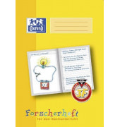 Forscherheft 100050096, Lineatur 3F / Schreiblern-Lineatur, A4, 90g, gelb, 16 Blatt / 32 Seiten