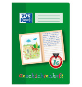 Geschichtenheft 100050091, Lineatur 1G / Schreiblern-Lineatur / keine, A4, 90g, gr&uuml;n, 16 Blatt / 32 Seiten