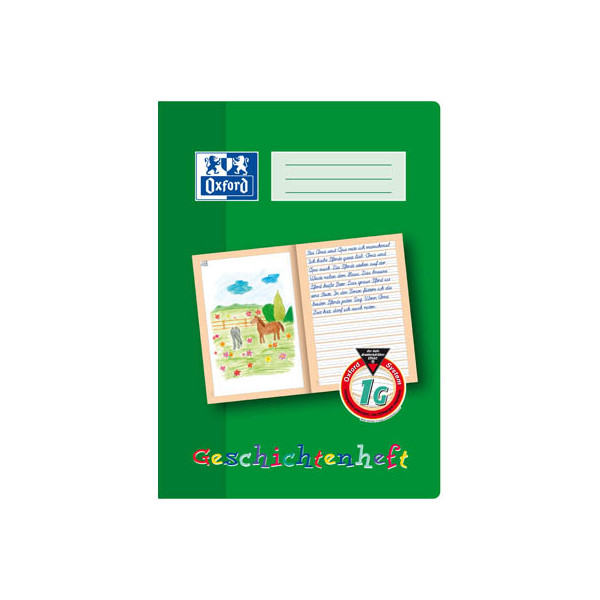 4006144958340 - Geschichtenheft 100050091 Lineatur 1G   Schreiblern-Lineatur A4  90g grün 16 Blatt   32 Seiten 4006144958340 Oxford