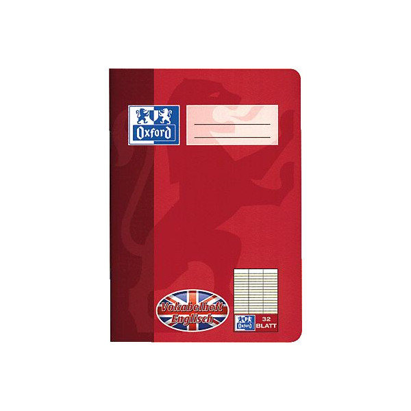 10 Stück Oxford Vokabelheft 100420110, Lineatur 54 / liniert / 3 Spalten, A5, 90g, farbig sortiert, 32 Blatt / 64 Seiten 4006144959019 Oxford