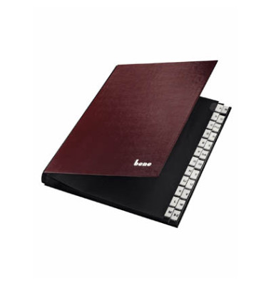 Pultordner 85214 Premium A4 A-Z dunkelrot 24-teilig