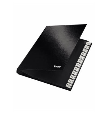 Pultordner 85214sw, A-Z, schwarz, A4, 24 F&auml;cher