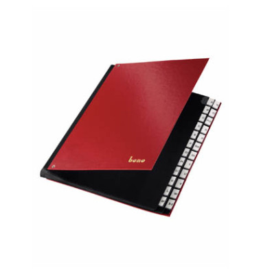 Pultordner 75116RT, A-Z, rot, A4, 24 F&auml;cher