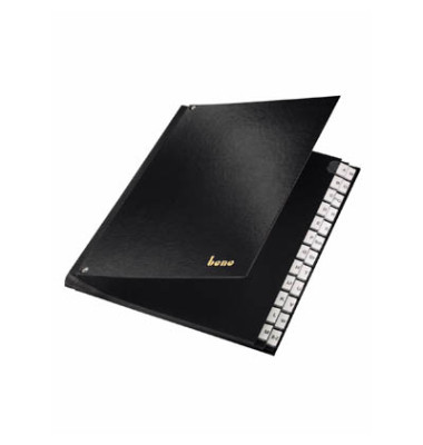 Pultordner 75116SW, A-Z, schwarz, A4, 24 F&auml;cher