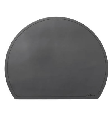 Schreibunterlage 7295-01 halbrund schwarz 65x52cm Kunststoff
